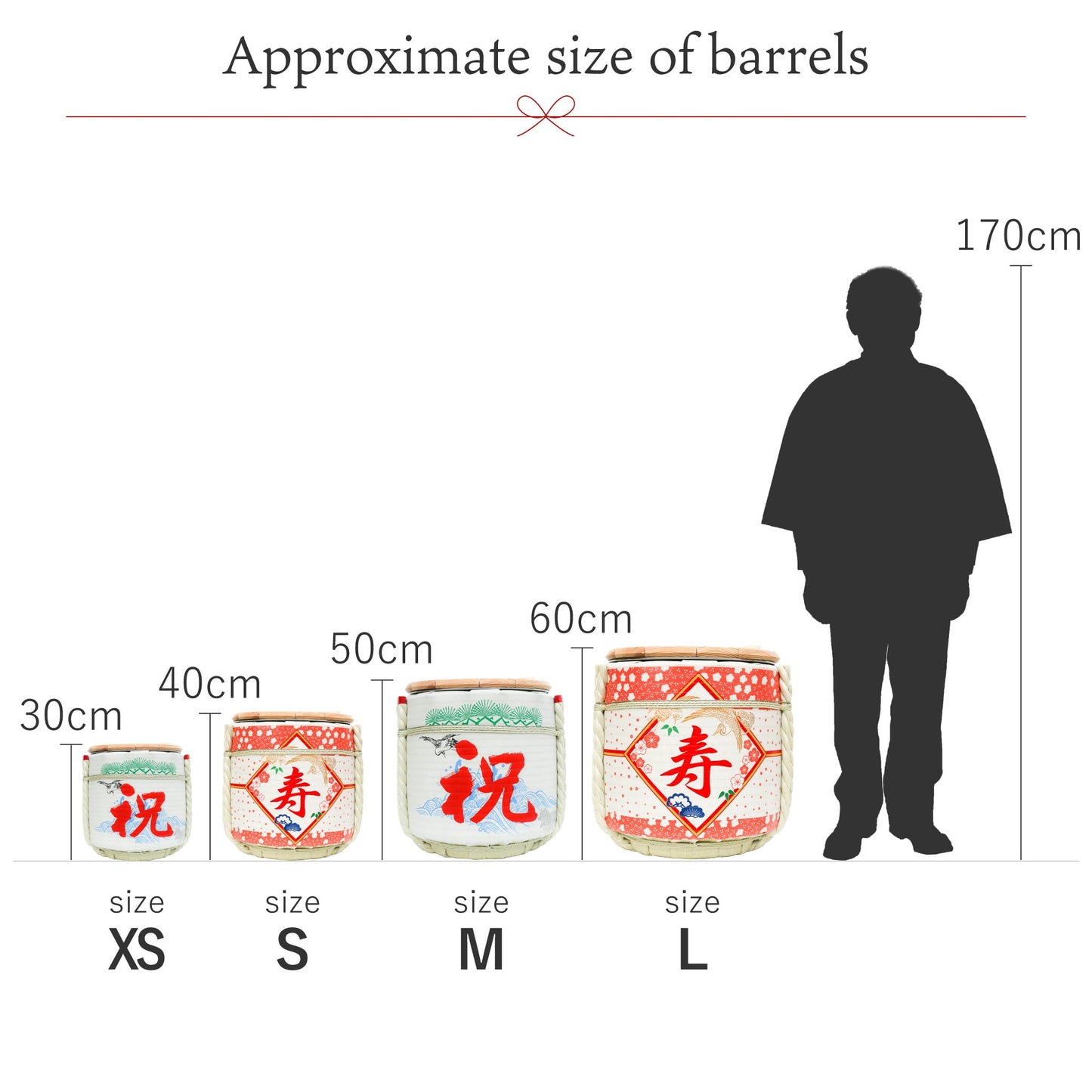 Decorative barrels for display Echigo-Tsurukame / Medium size